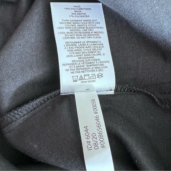 EXPRESS Faux Leather Puff Sleeves Blouse Size XS - Picture 9 of 9